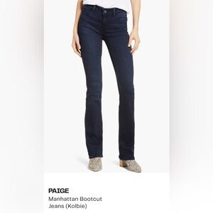 PAIGE Women's Deep Indigo Boot Cut Jeans